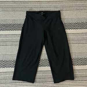 Adidas Black Cropped Wide Leg Pants